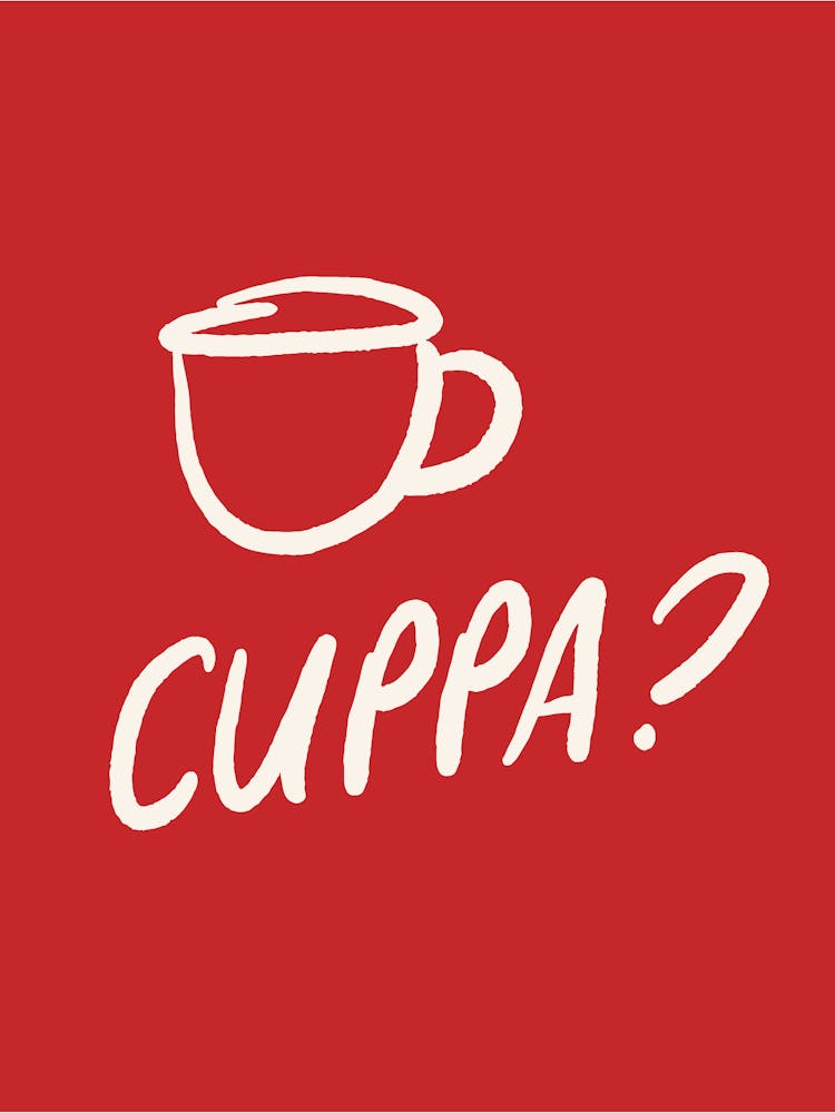 Cuppa red and cream kitchen