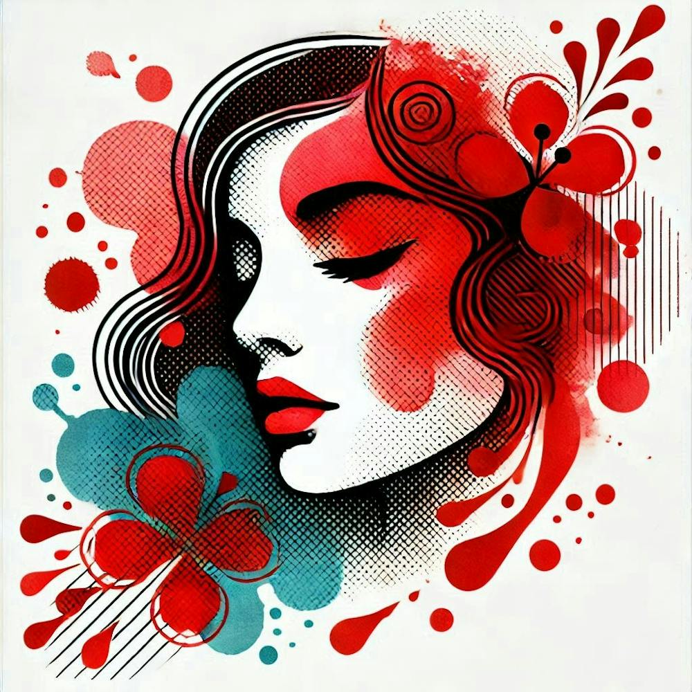 Woman portrait pop art