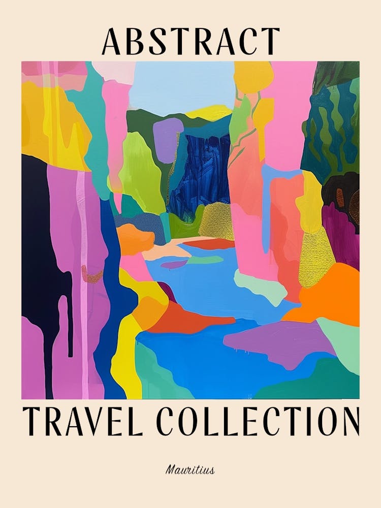 Abstract Travel Collection Poster Mauritius 3