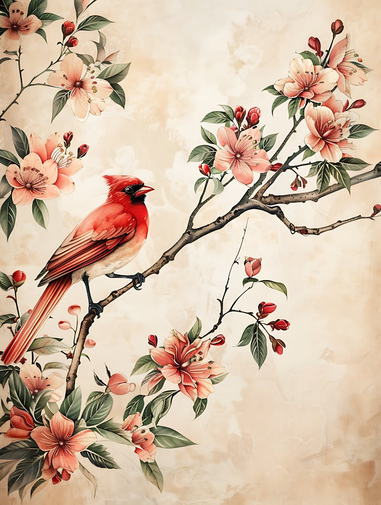 Vogel Blumen Chinesisch 2