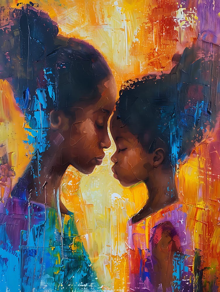 Vibrant Afro Mother And Daughter 17