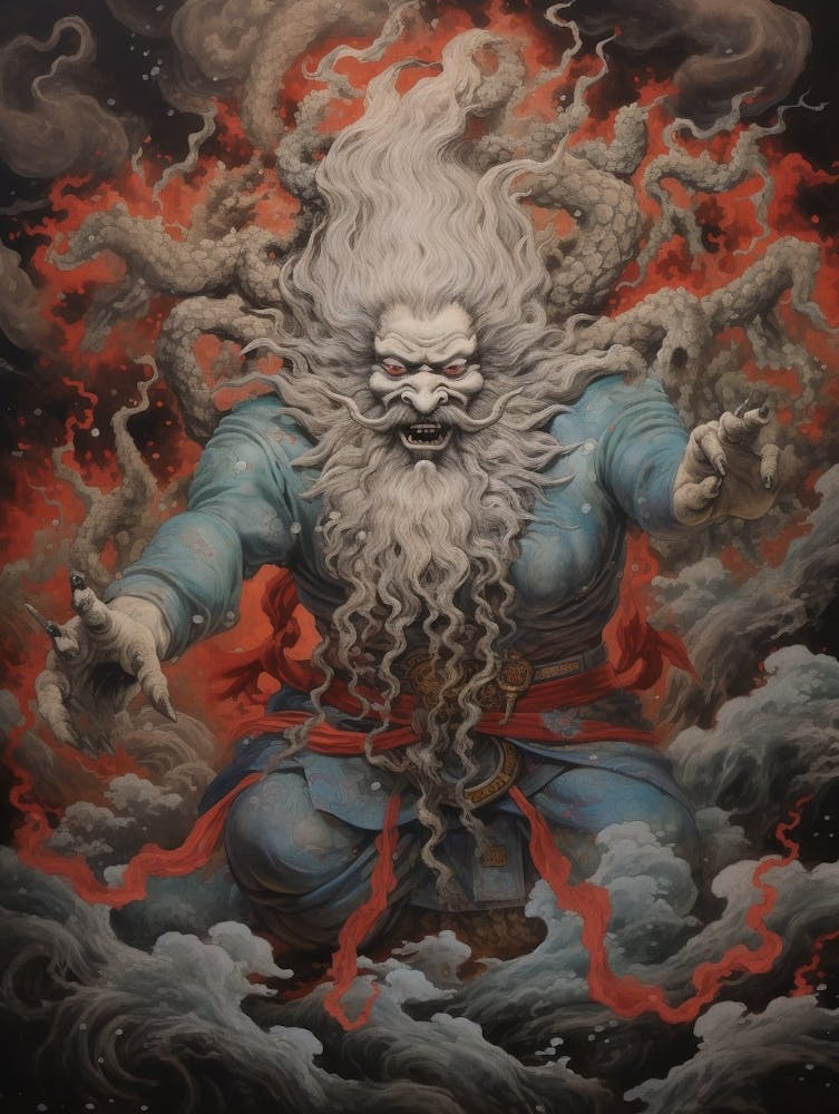 Raijin Thunder God Japanese Style 3