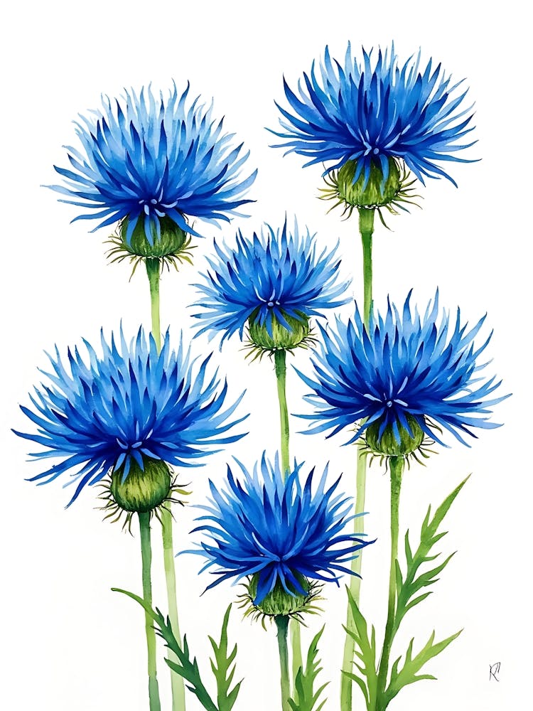 Delicate Blue Puff Blooms