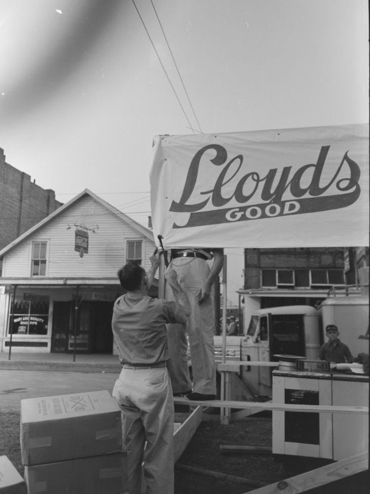 Untitled Photo, Possibly Related To Unloading Bottled Drinks From Truck, National Rice Festival, Crowley