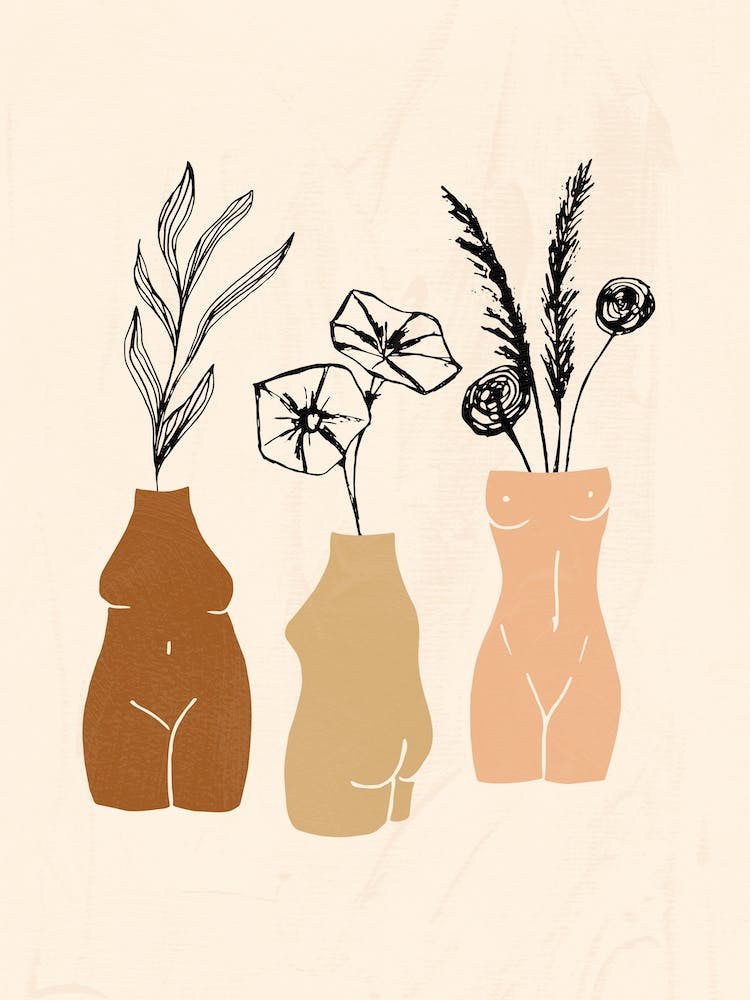 Vases Sculptures 3women 1