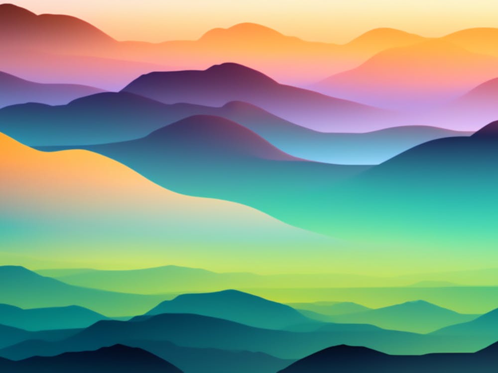 Abstract Mountain Landscape 3