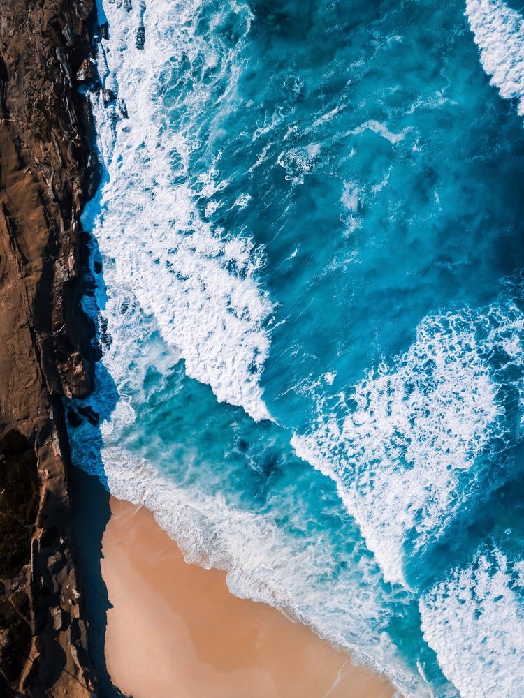 Colorful Crashing Waves