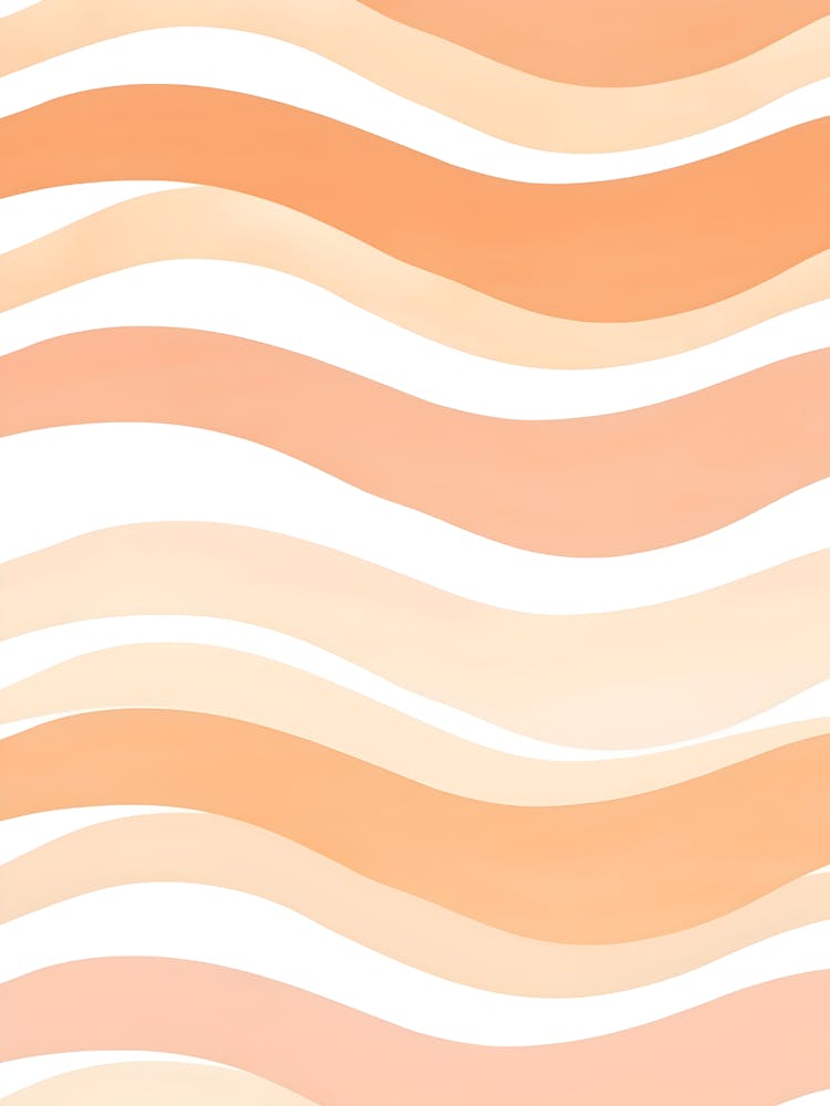 Orange And White Wavy Pattern