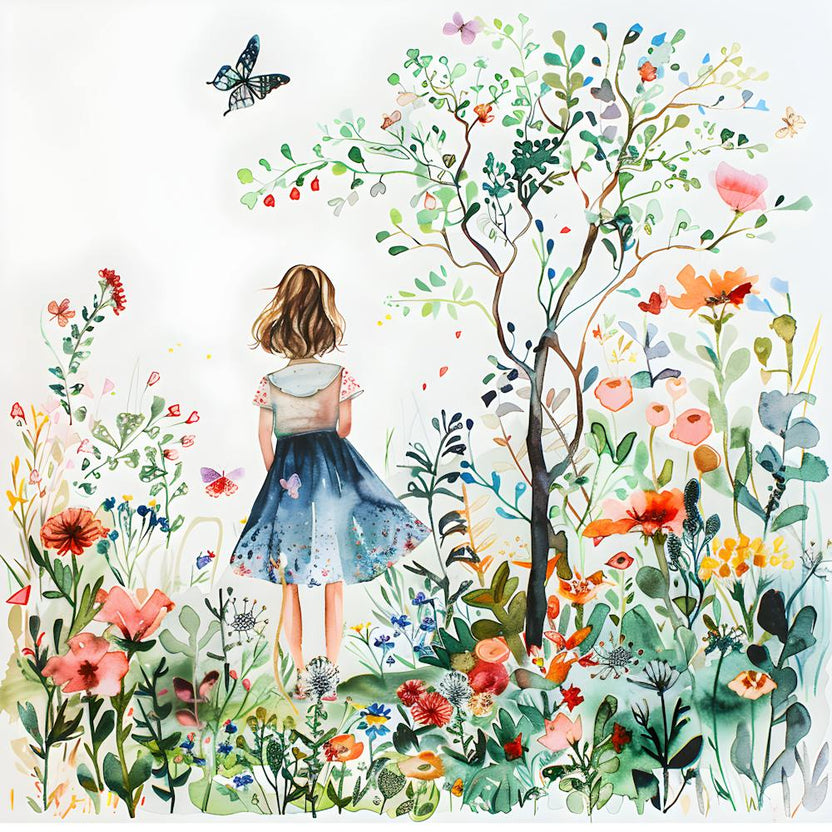 Garden Goddess Woman Among Blossoms