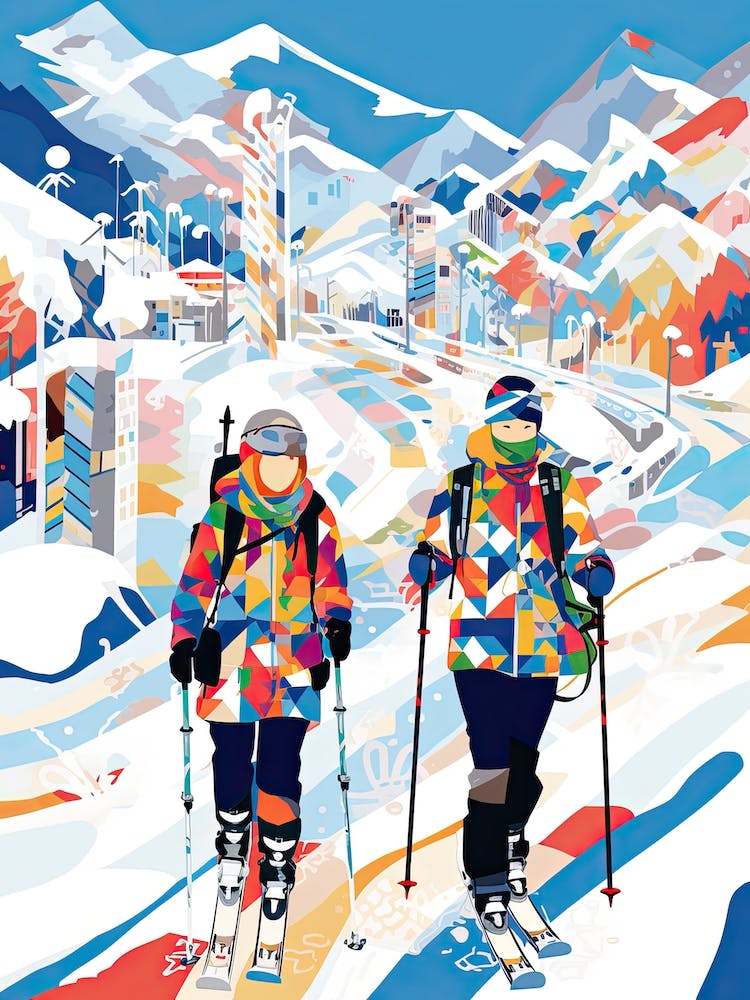 Hakuba   Nagano Japan, Ski Resort Illustration 0