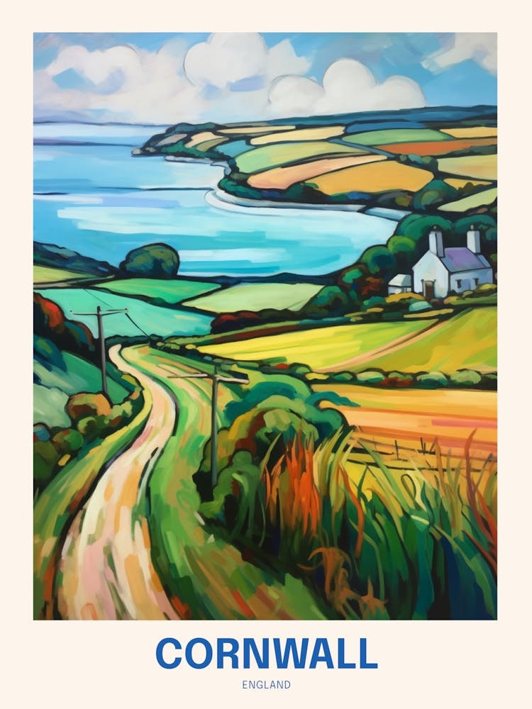 Cornwall England 7 Uk Travel Poster