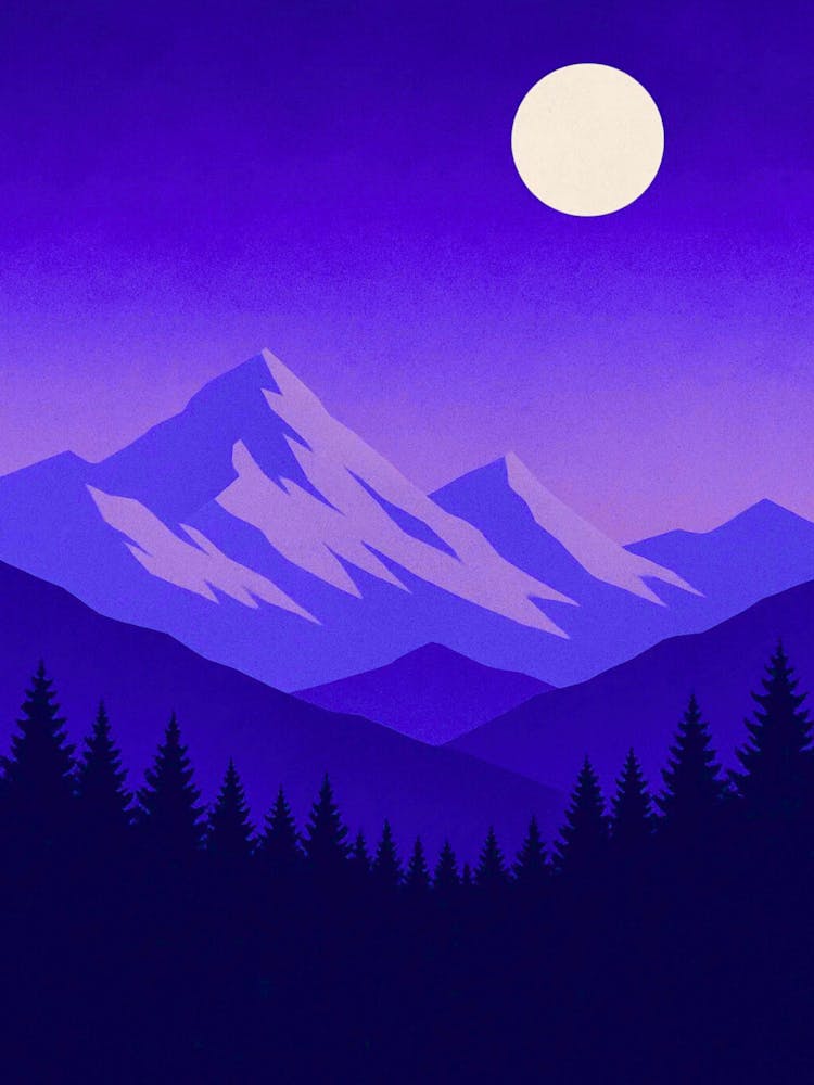Moonlight Over The Mountains