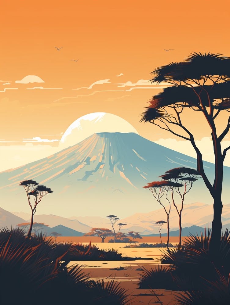 Mount Kilimanjaro Tanzania 2 Hiking Trail Landscape