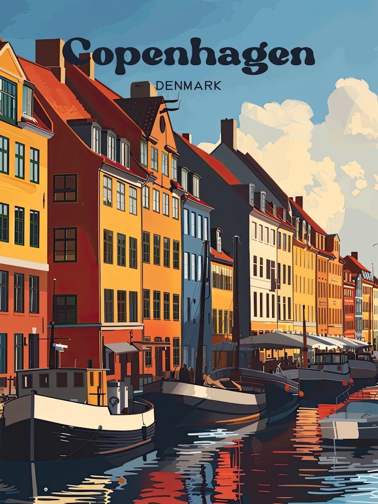 Copenhagen Denmark Street Art Illustration