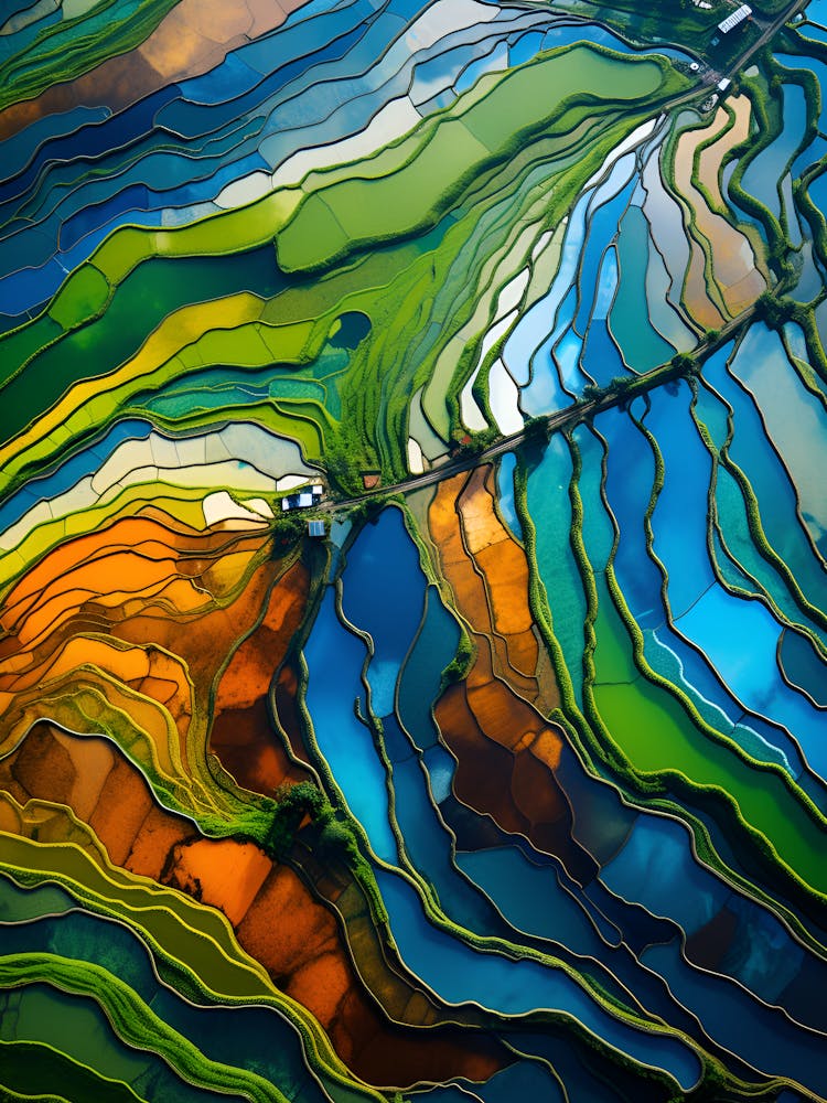 Colorful Rice Terraces