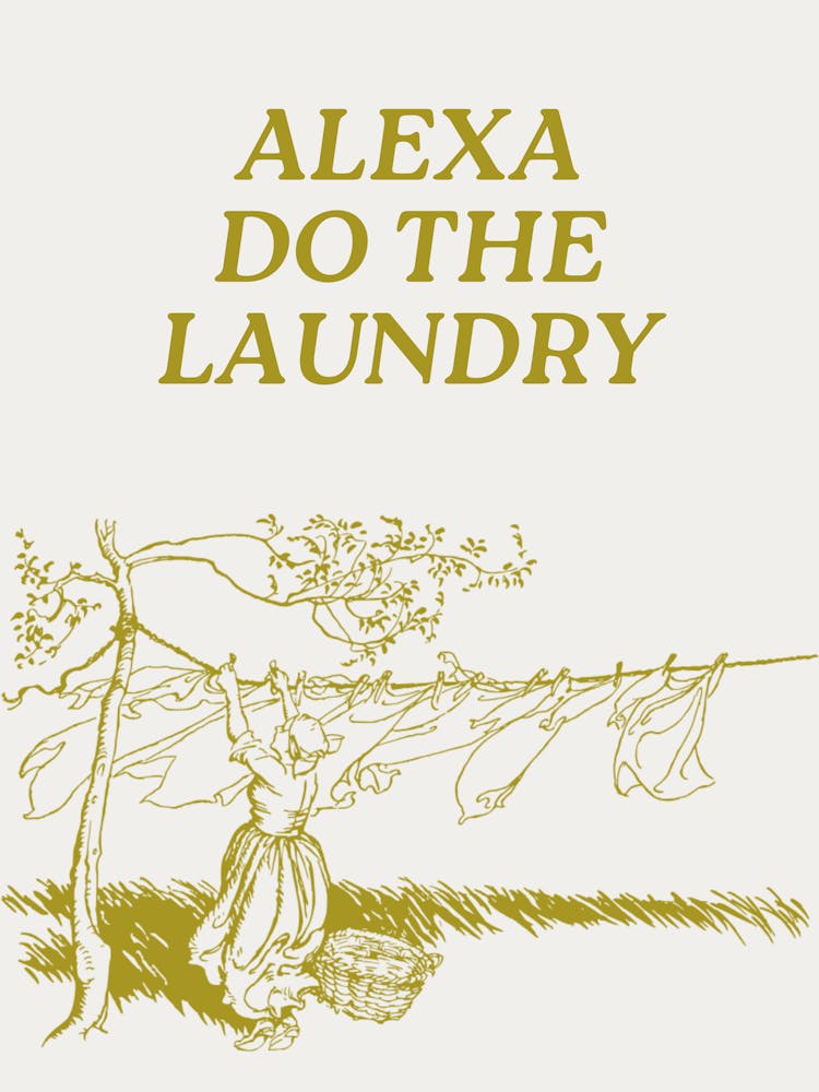 Alexa Do the Laundry | Green Vintage Retro Cute Funny Laundry Room