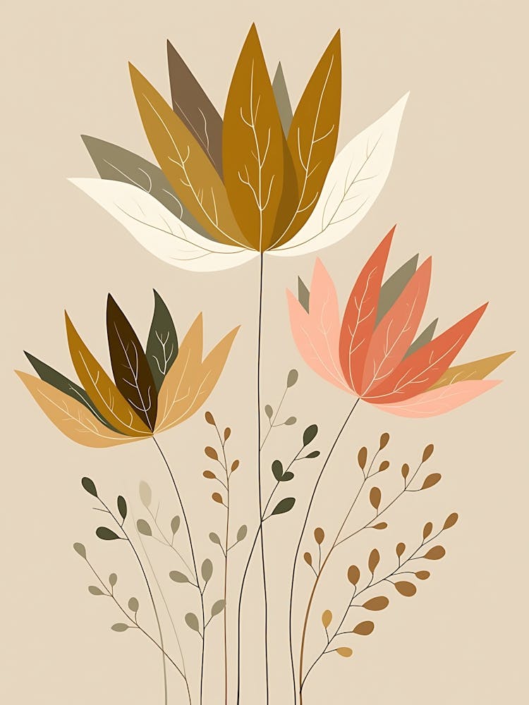 Elegant Neutral Wildflowers