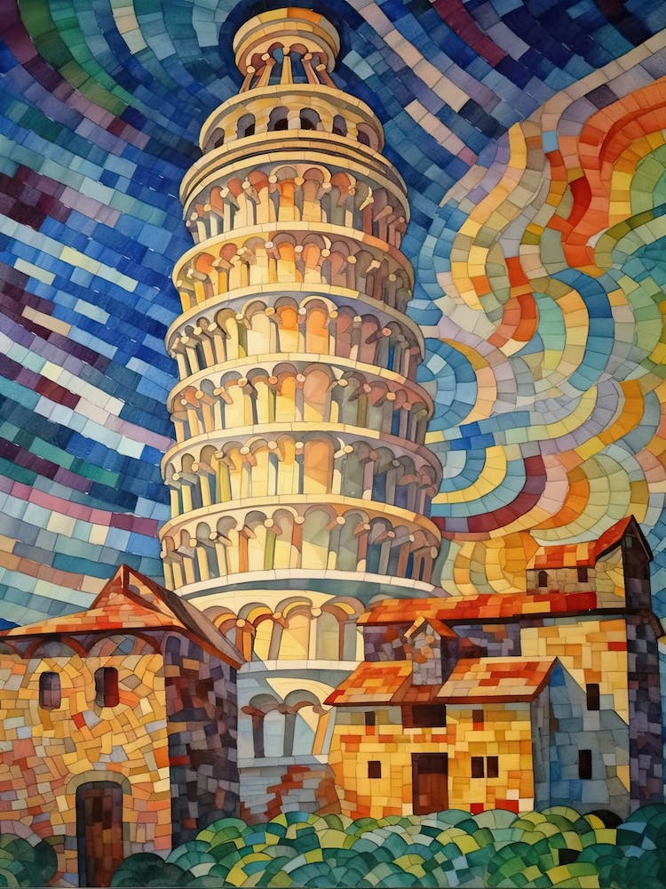 Tower Of Pisa Paul Signac Style 1
