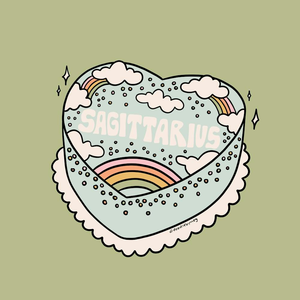 Sagittarius Heart Cake