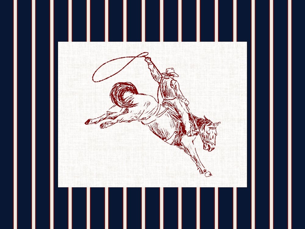Vintage Striped Cowboy Poster