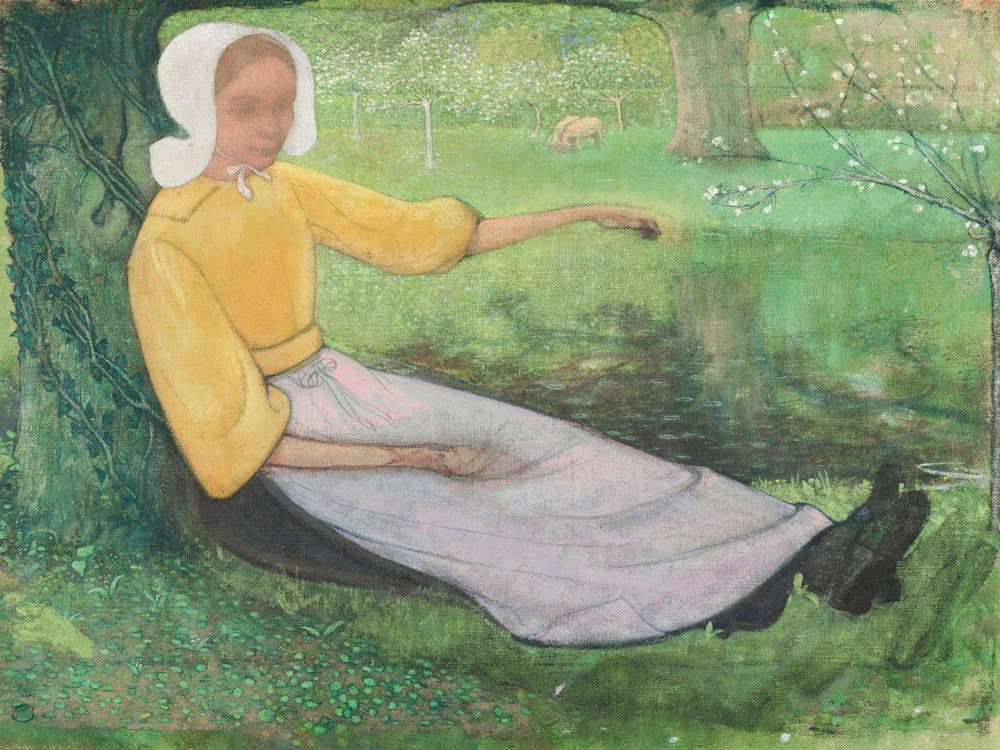 Woman Of Huizen Sitting Under A Tree (1888–1895), Richard Roland Holst