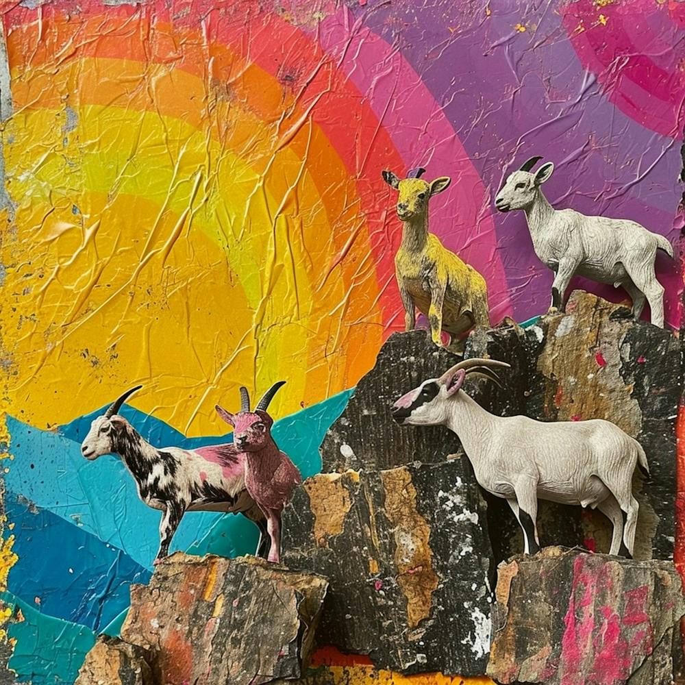 Chèvre de Montagne Collage Kitsch 2