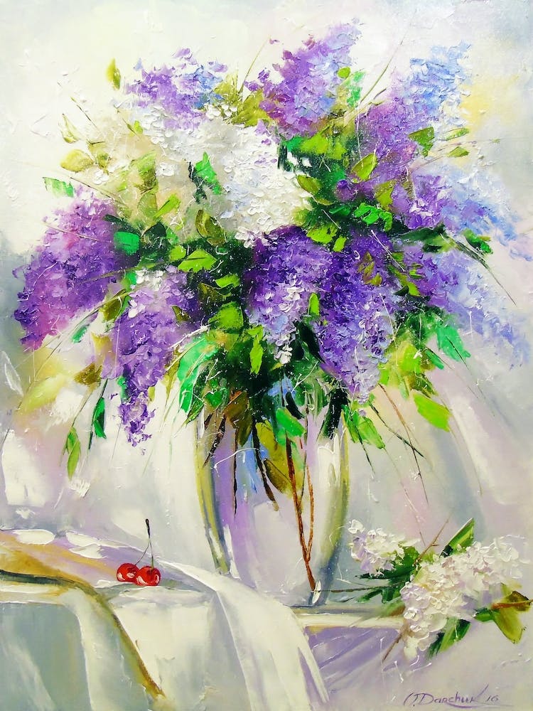 A bouquet of lilacs in a vase 3