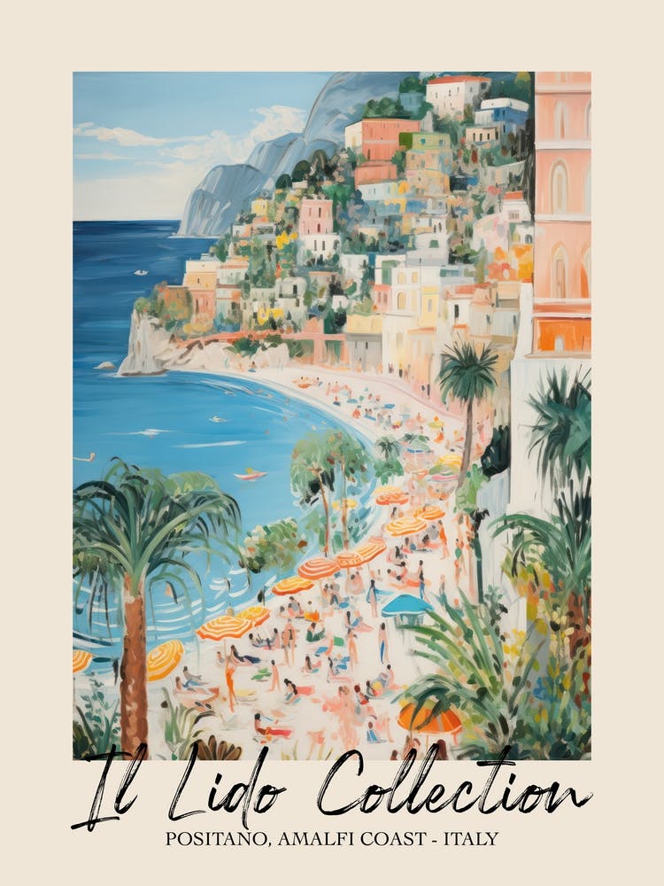 Positano, Amalfi Coast   Italy Il Lido Collection Beach Club Poster 5