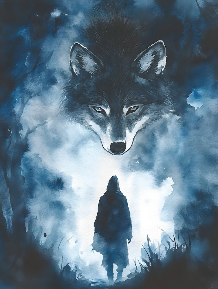 Superbe Loup Solitaire et un Homme 18