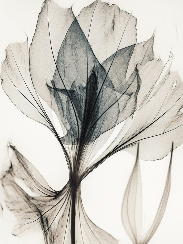 Black White Image Flower With Wh1