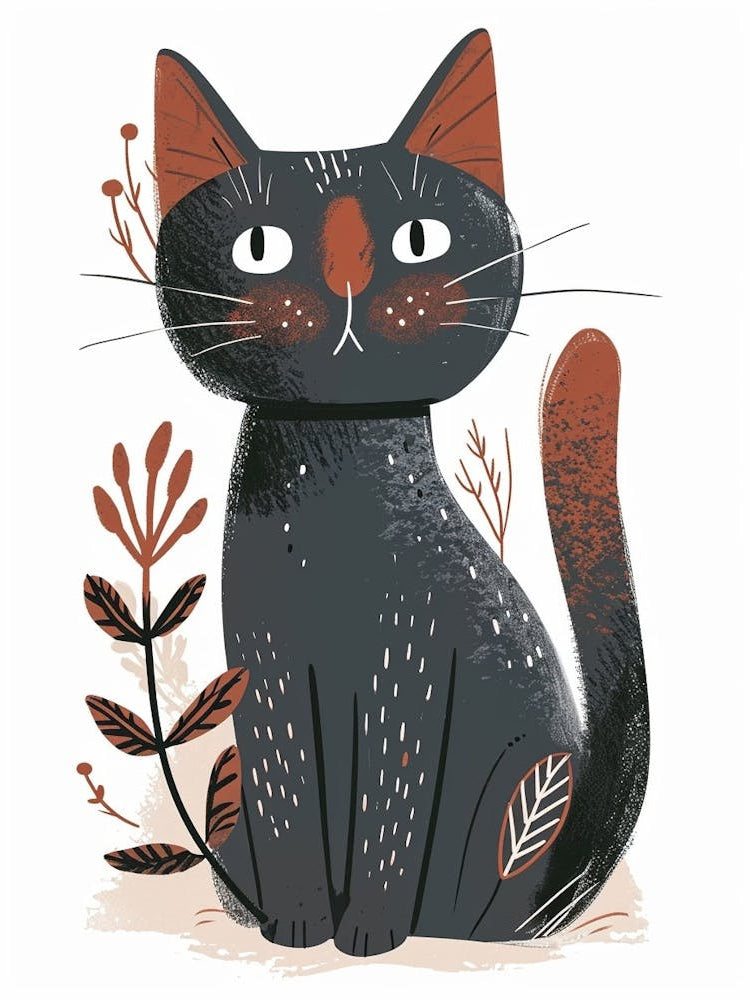 Chartreux Cat Clipart Illustration 8