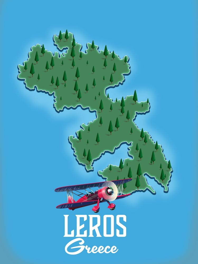 Leros Greece Travel map