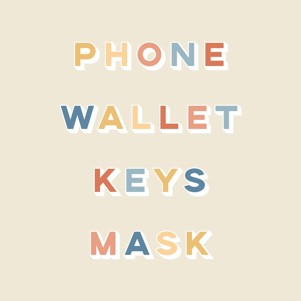 Phone Wallet Keys Mask 2 Square