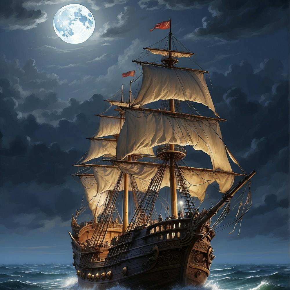 Bateau Pirate La Nuit