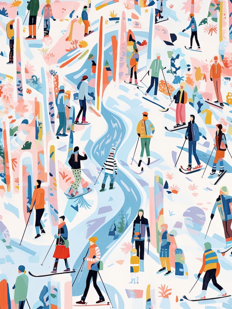 Aspen Snowmass   Colorado Usa, Ski Resort Illustration 5