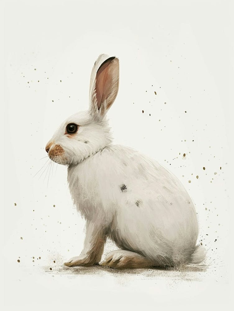 Florida White Rabbit Nursery Illustration 6