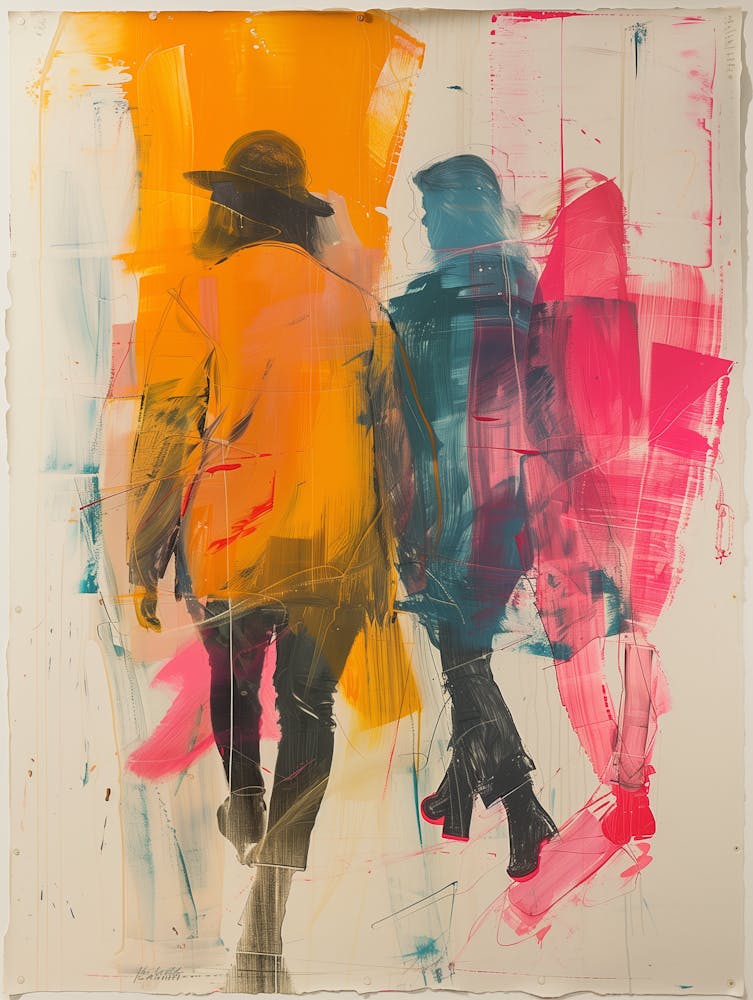 Two People Walking