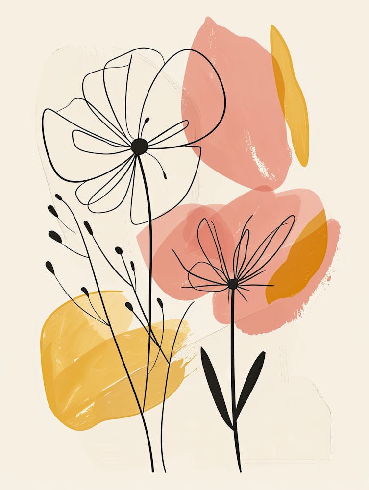 Abstrakte Blumenmalerei