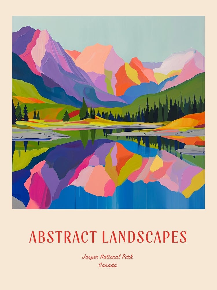 Colourful Abstract Jasper National Park Canada 1 Poster