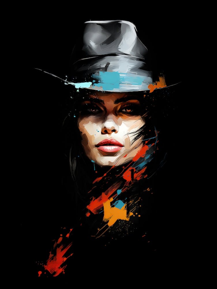 American Woman portrait wall art