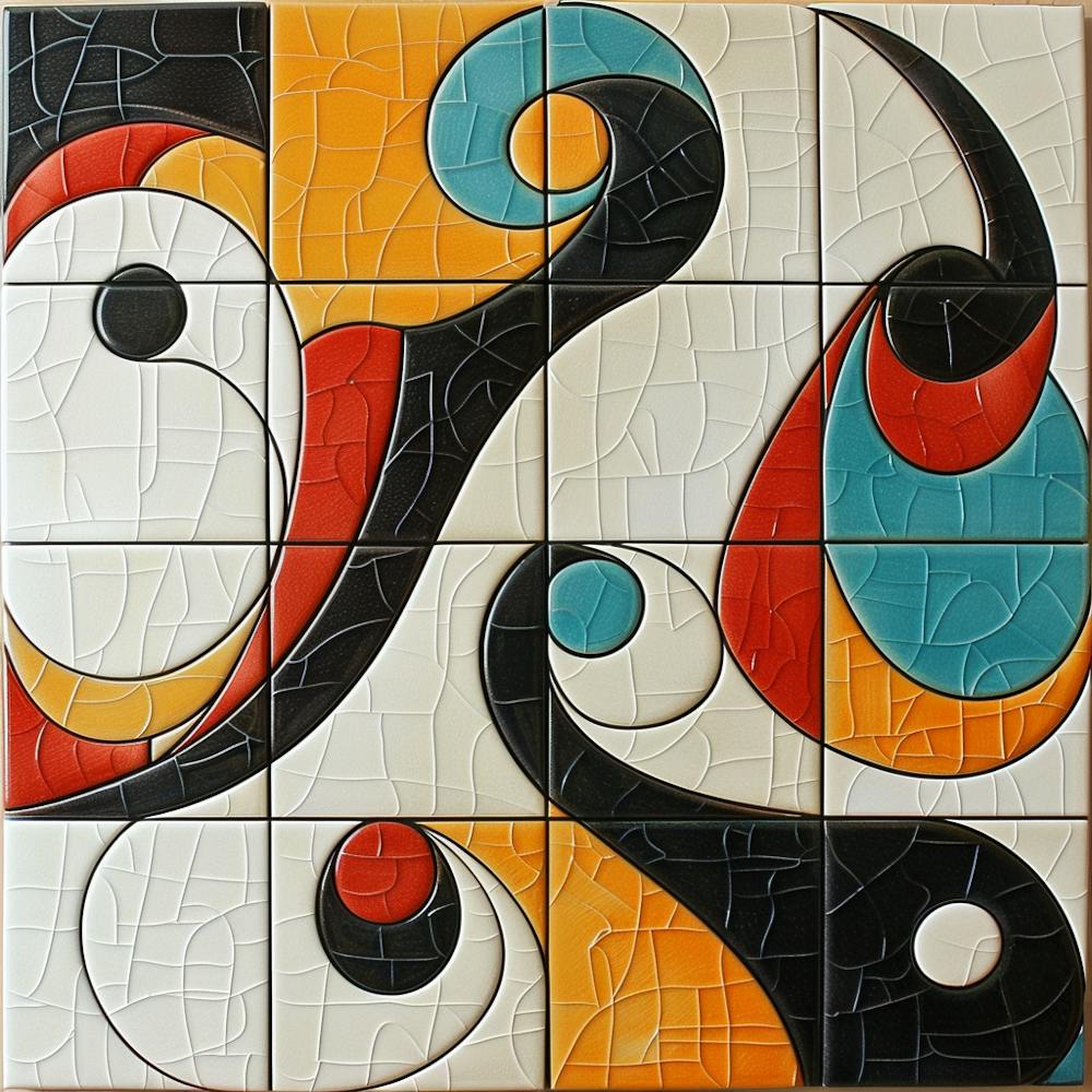 Abstract Mosaic Tile Art