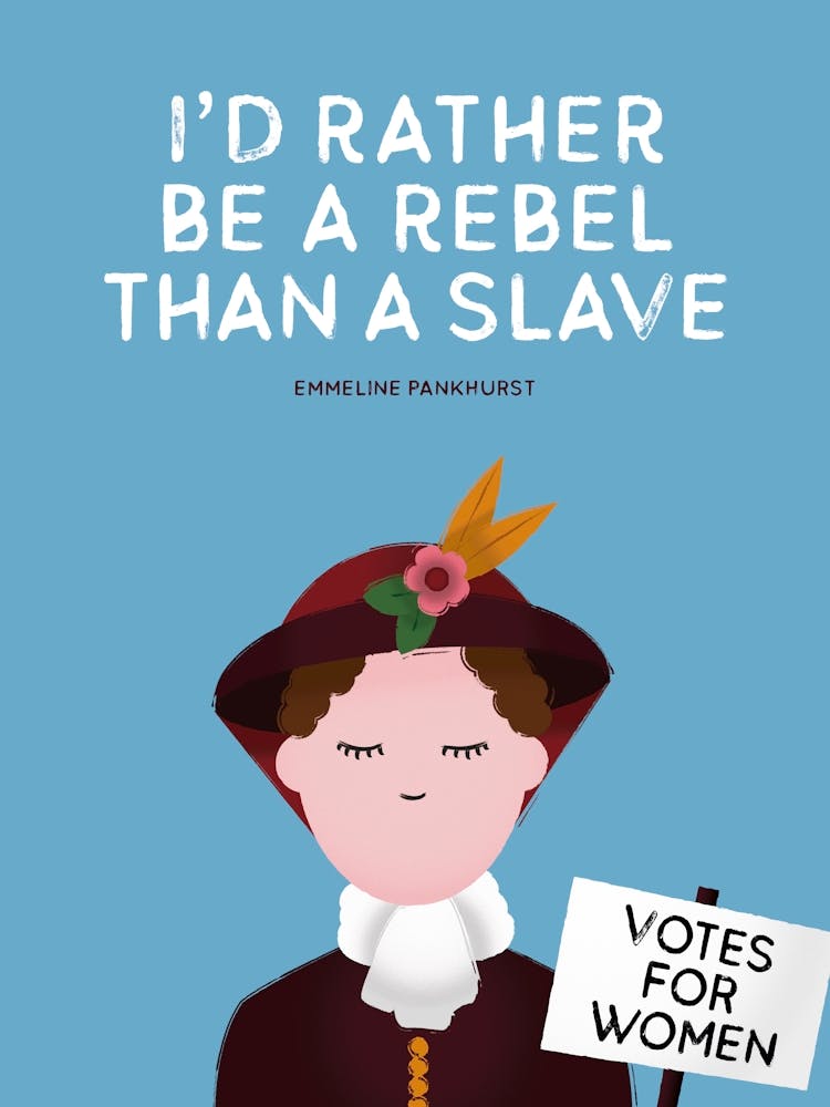 Inspirational people print – Emmaline Pankhurst