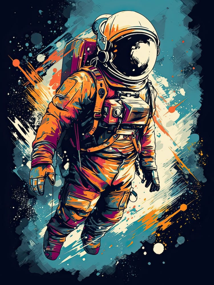 Expressive Astronaut Painting 3