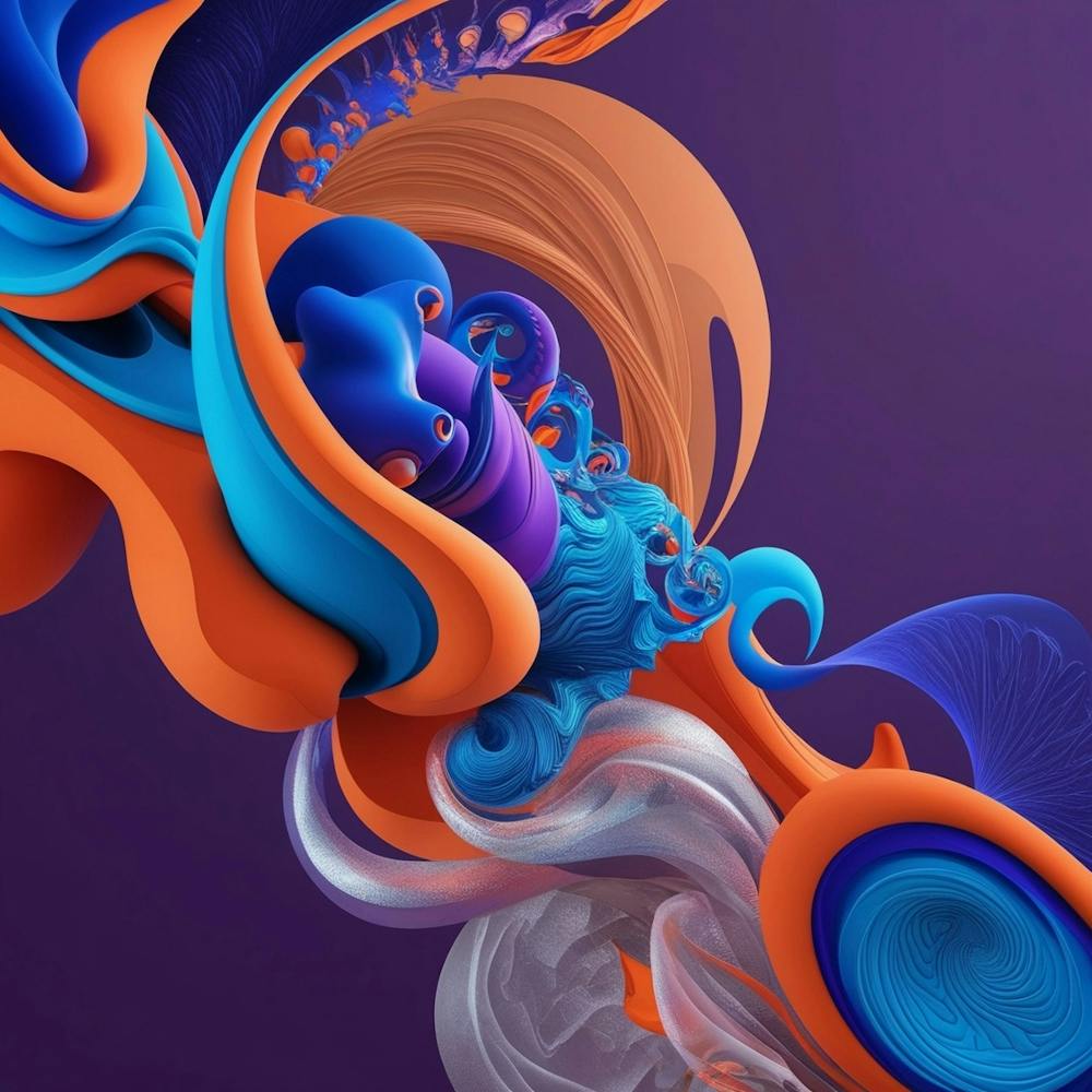 Default Abstract Digital Artwork Fluid Shapes In Vibrant Blues 1
