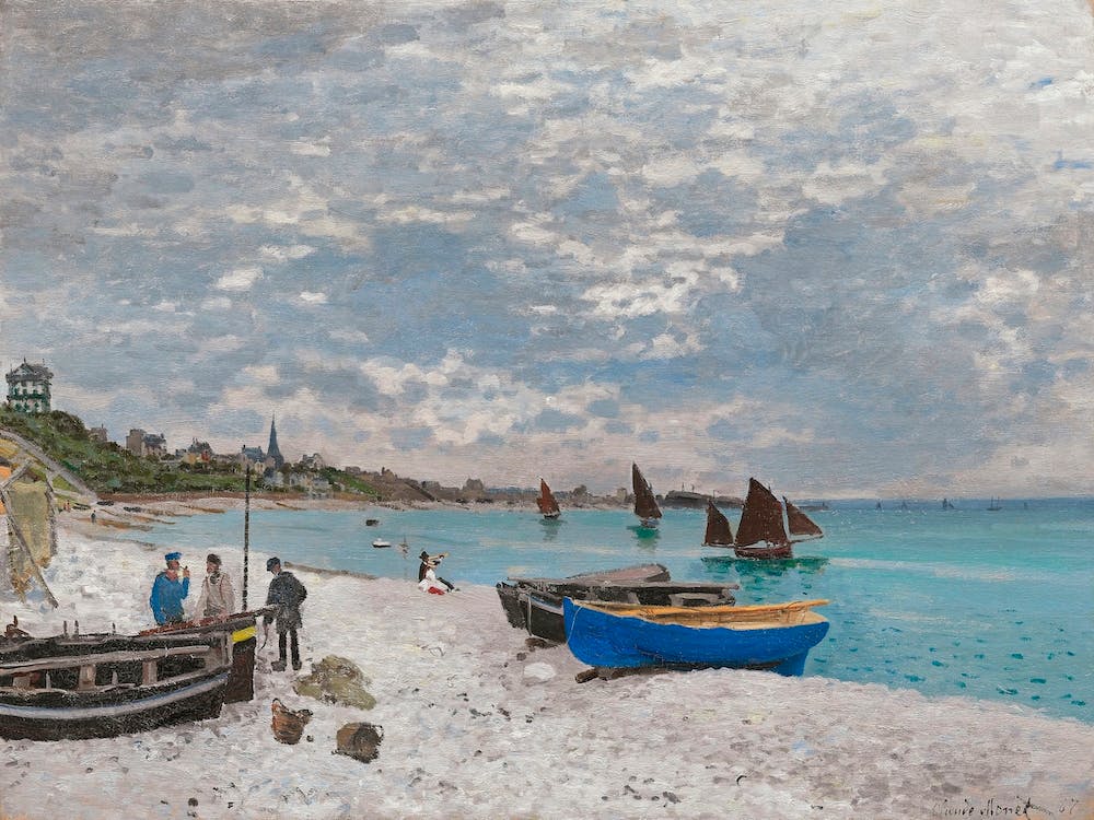 The Beach At Sainte Adresse (1867), Claude Monet