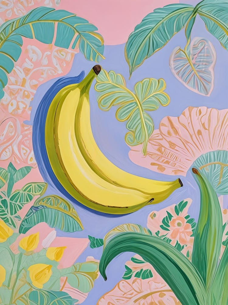 Whimsical Pastel Bananas no2