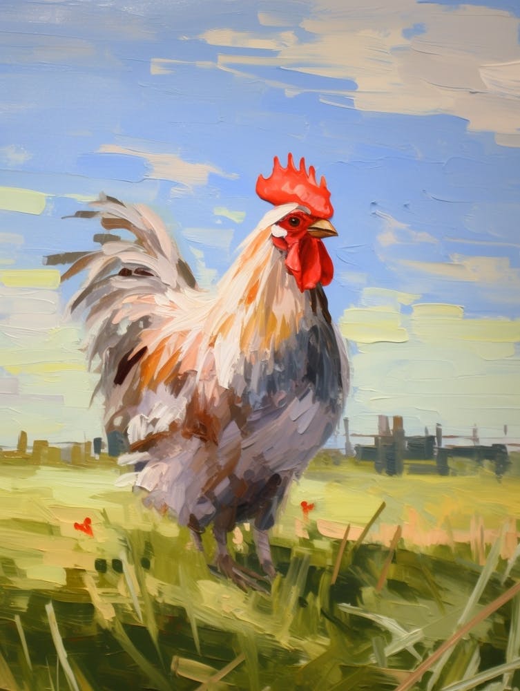 Bird Painting Rooster 2