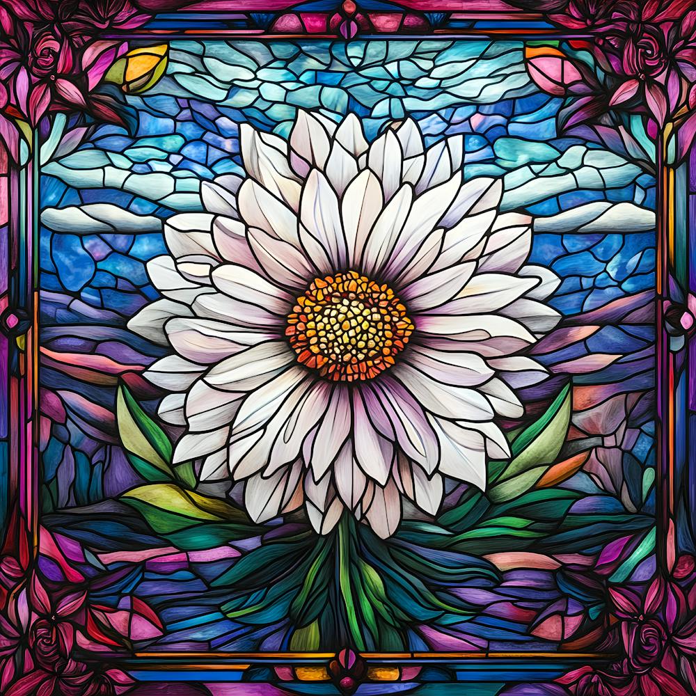 Flowers Stained Glass Sublimation 19