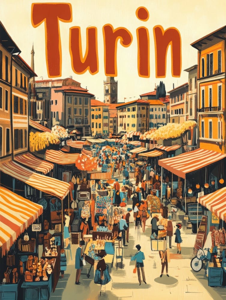 Aihrgdesign A 1970s Inspired Travel Poster For Turin Depictin E6b14538 Ae0b 4afb 9aa0 Fdd4e0a31d67 0
