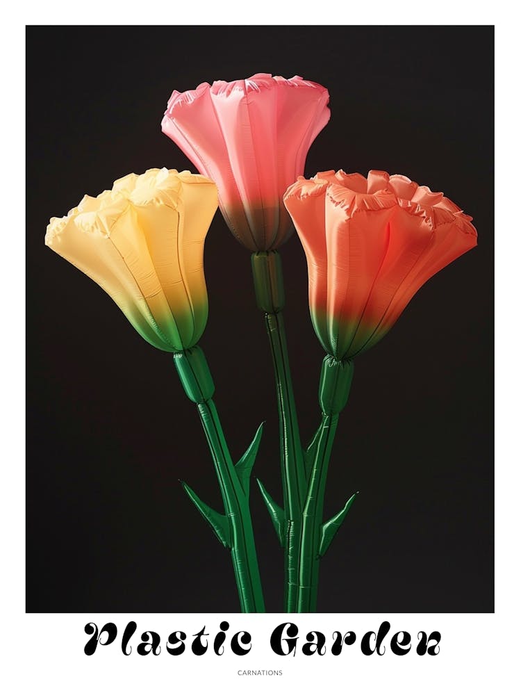 Bright Inflatable Flowers Poster Carnations 4